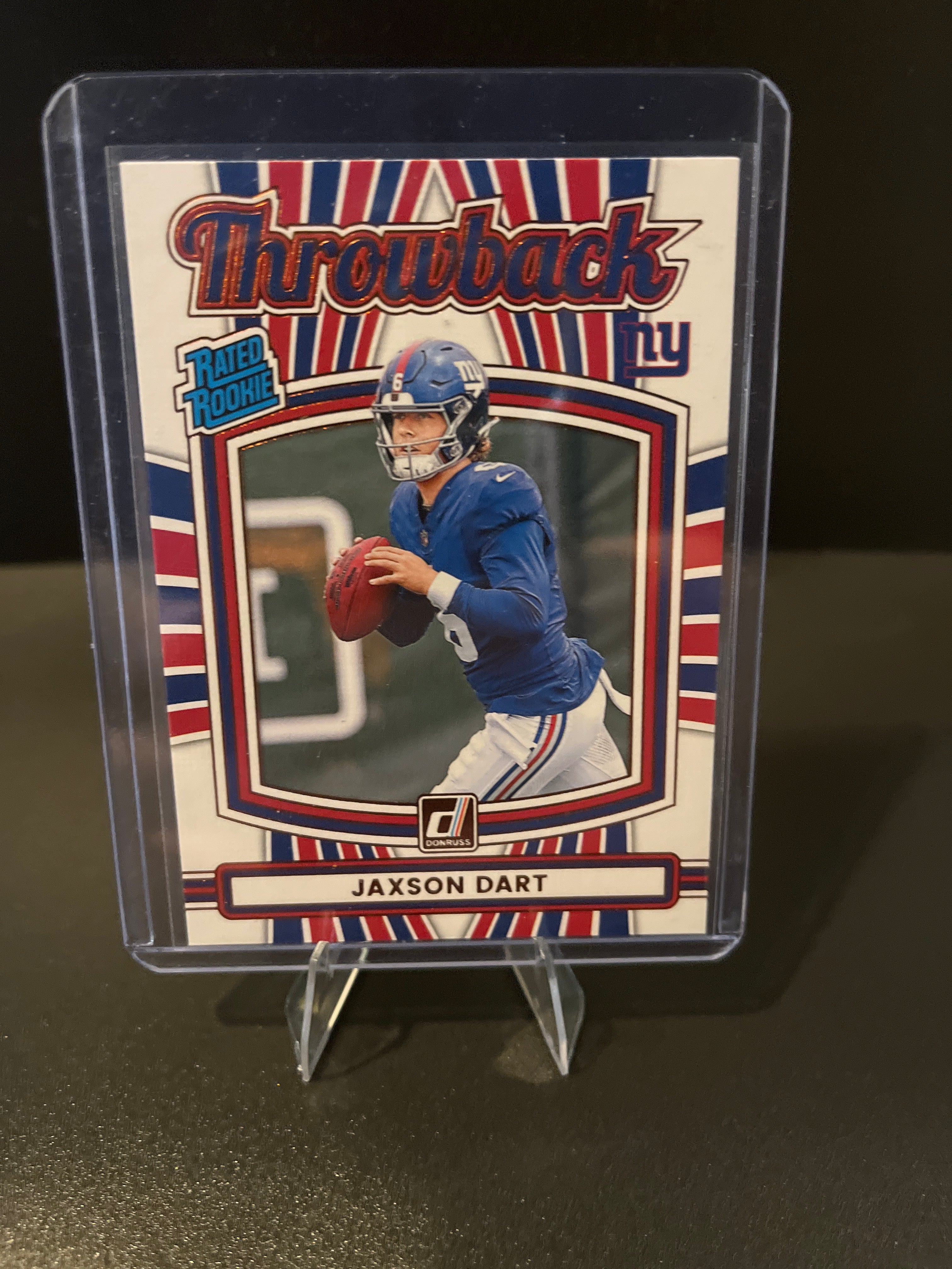 2025 Donruss Football Jaxson Dart Rated Rookie Throwback No. 41