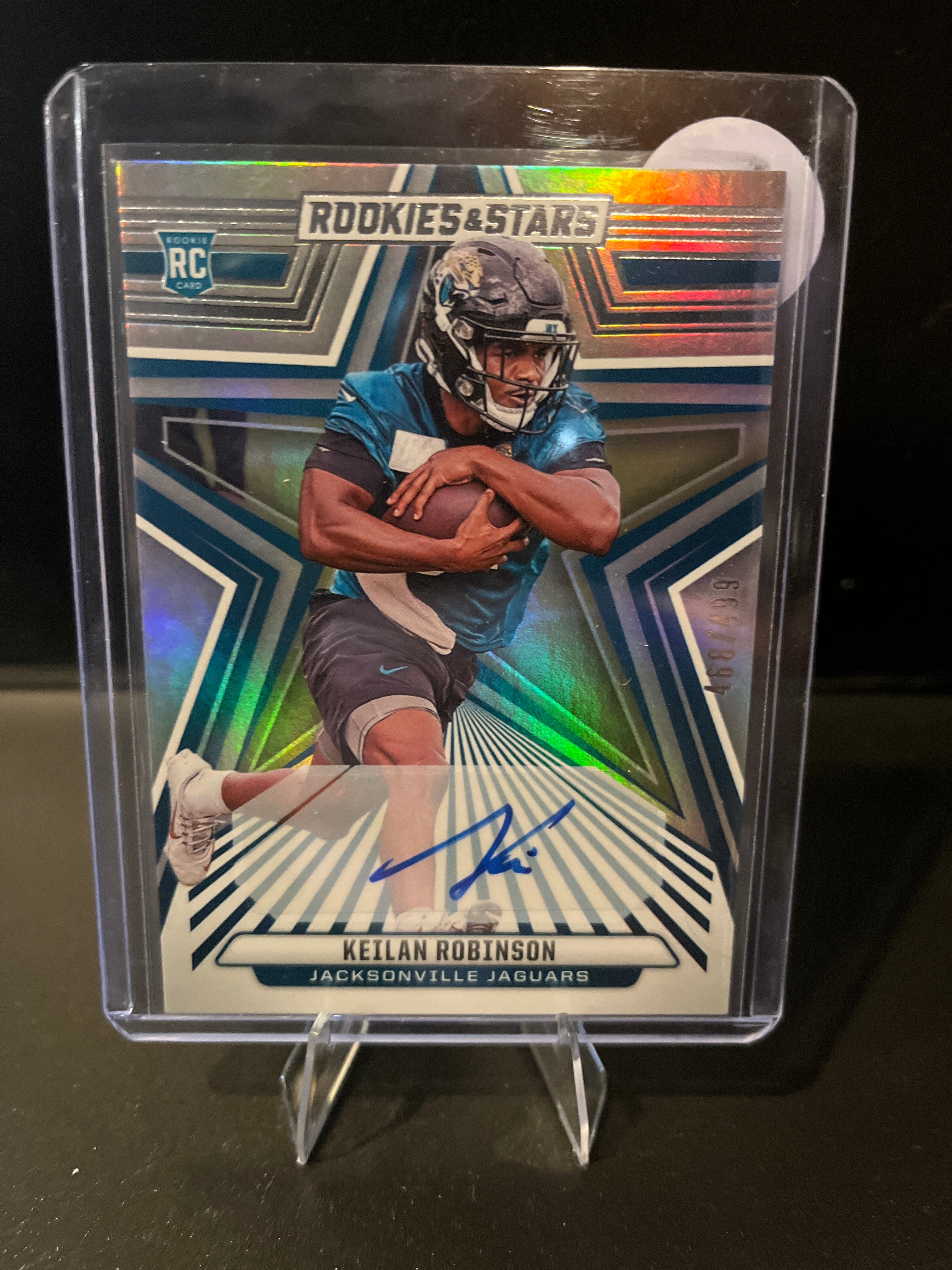 2024 Rookies and Stars Football Keilan Robinson Signature Silver No. 162 468/499