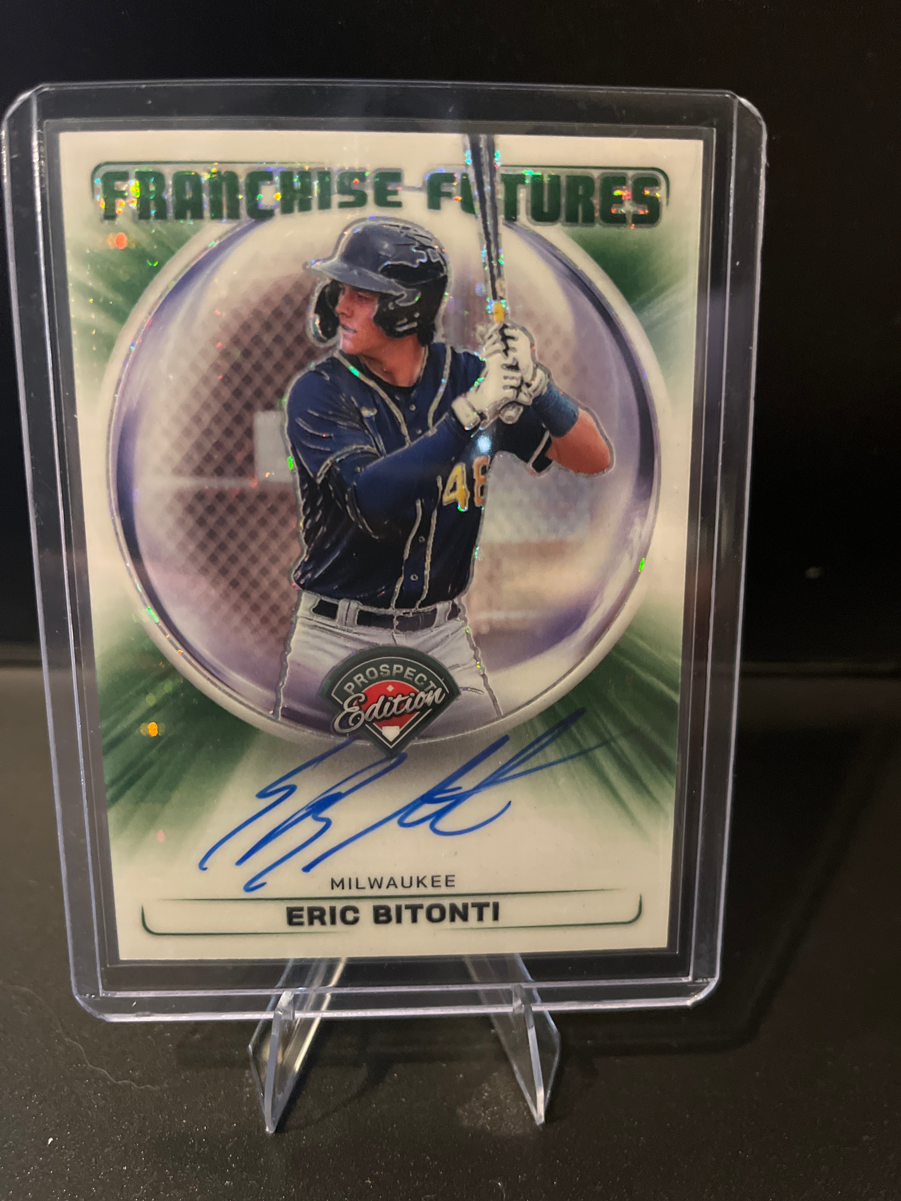 2024 Prospect Edition Eric Bitonti Franchise Futures Autograph Green Disco No. FFS-EB 22/25