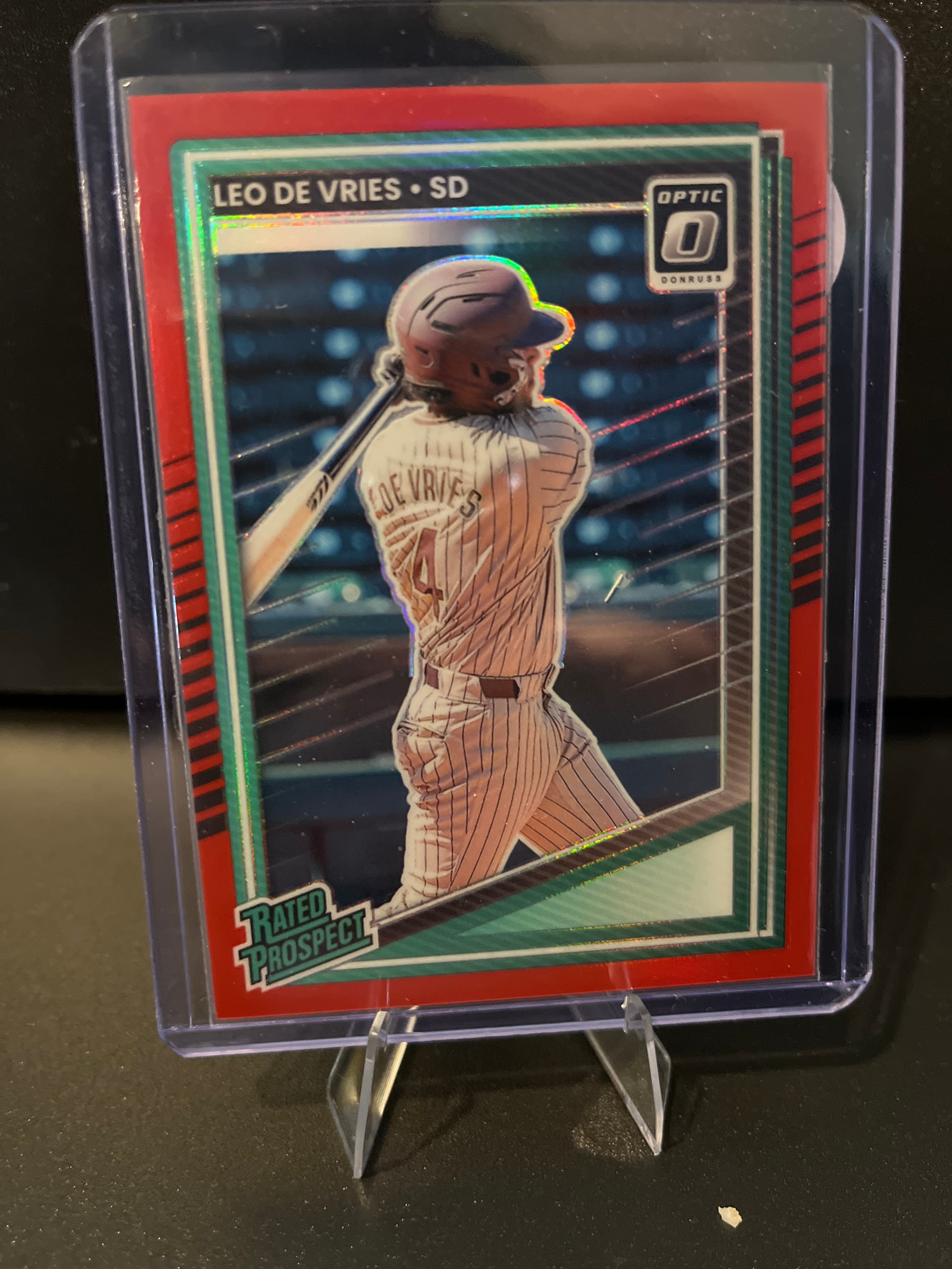 2025 Donruss Baseball Leo De Vries Optic Preview Ref Prizm No. 148 54/99