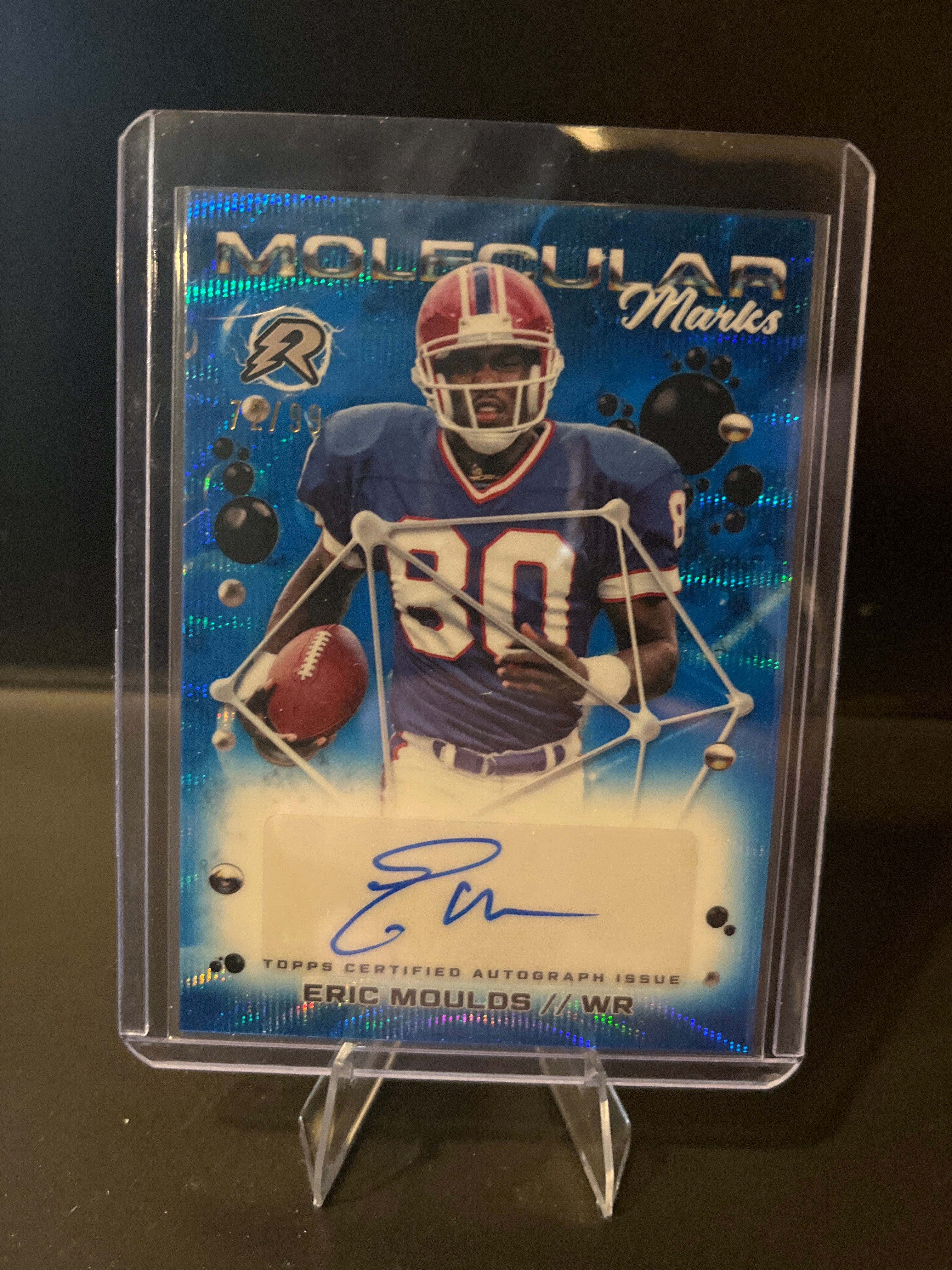 2025 Topps Resurgence Eric Moulds Molecular Marks Blue No. MM-EM 72/99
