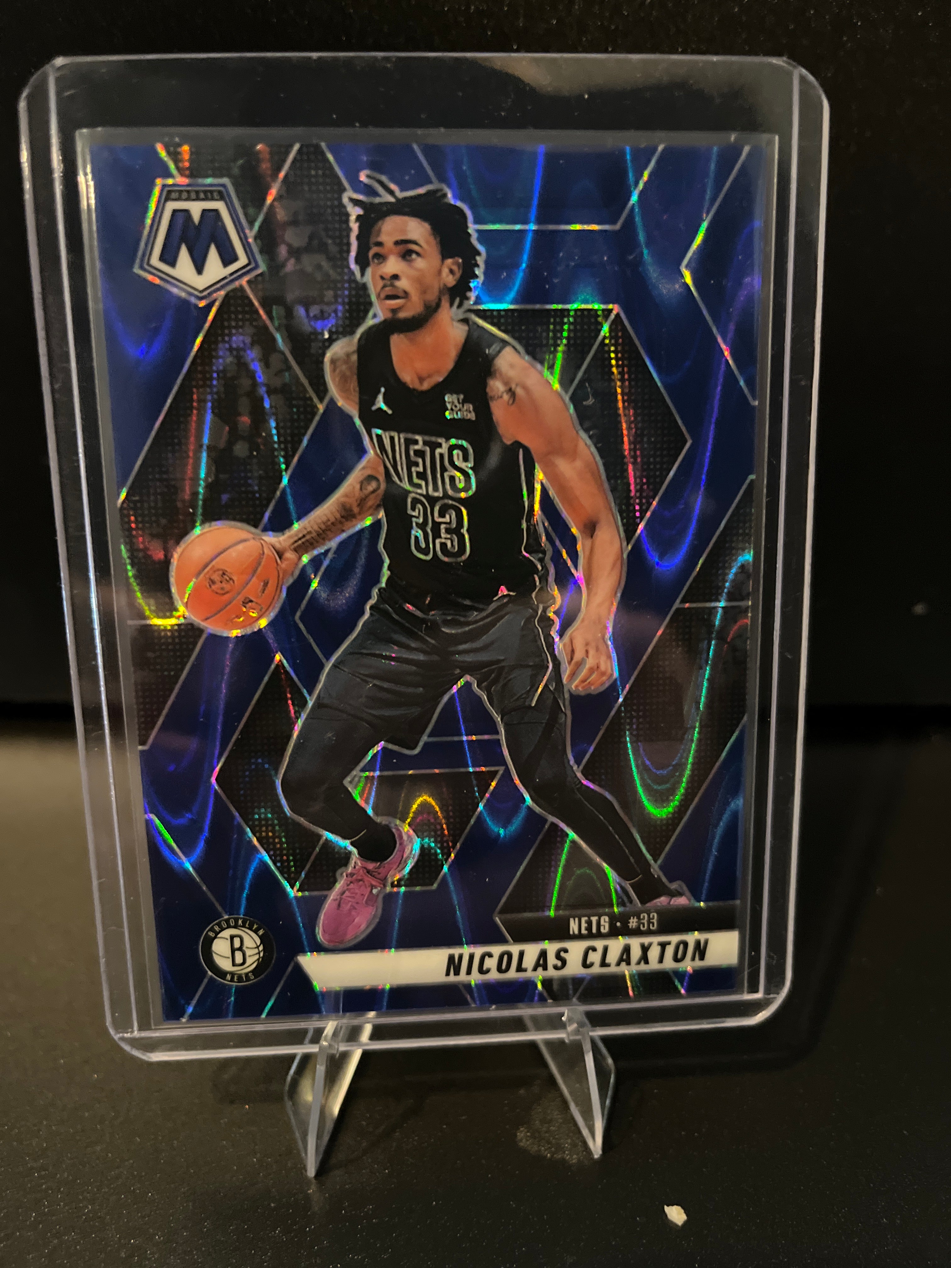2024-2025 Mosaic Basketball Nicolas Claxton Blue Seismic No. 106 018/149