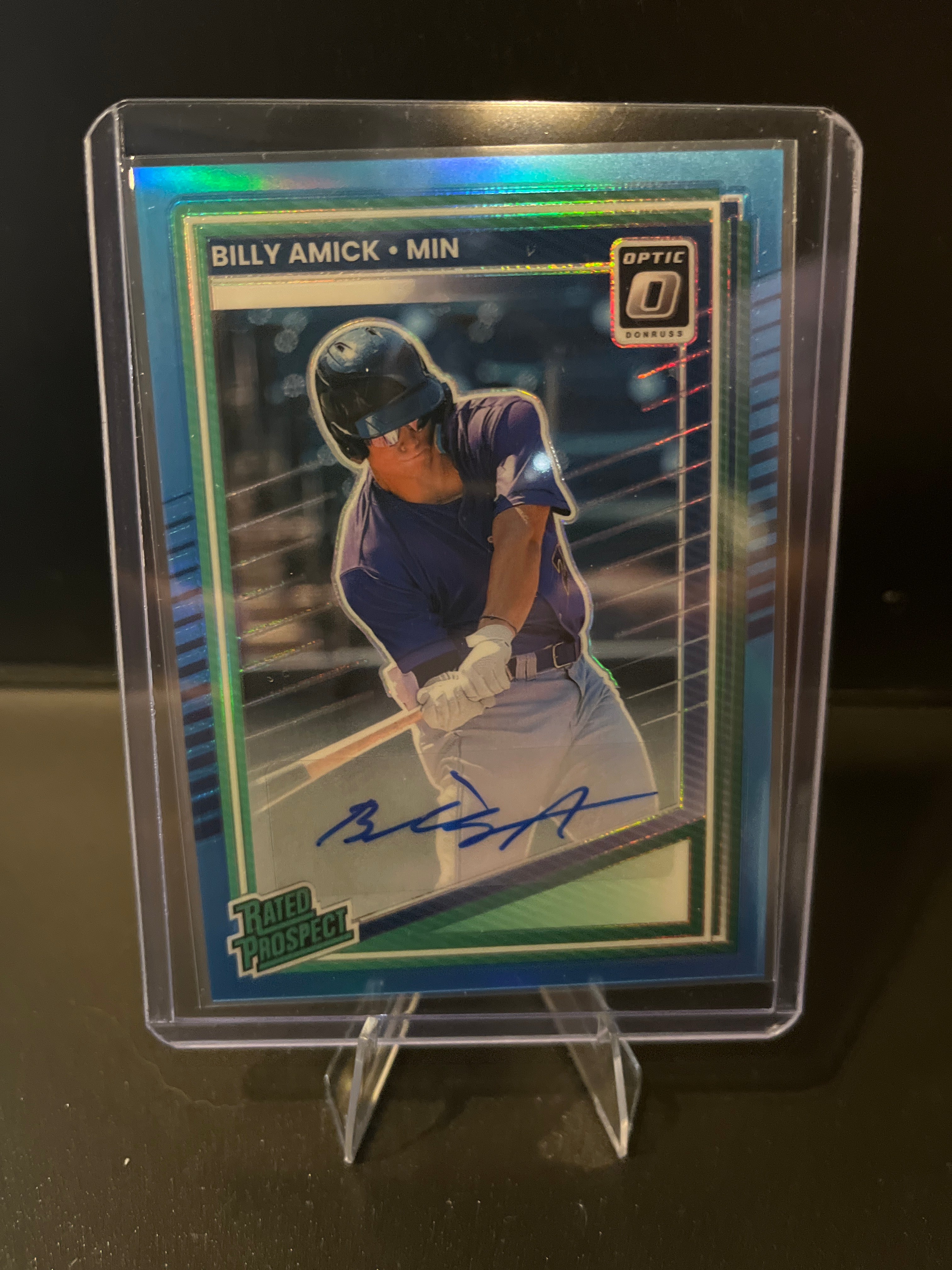 2025 Donruss Optic Billy Amick Autograph Aqua No. 156 02/35