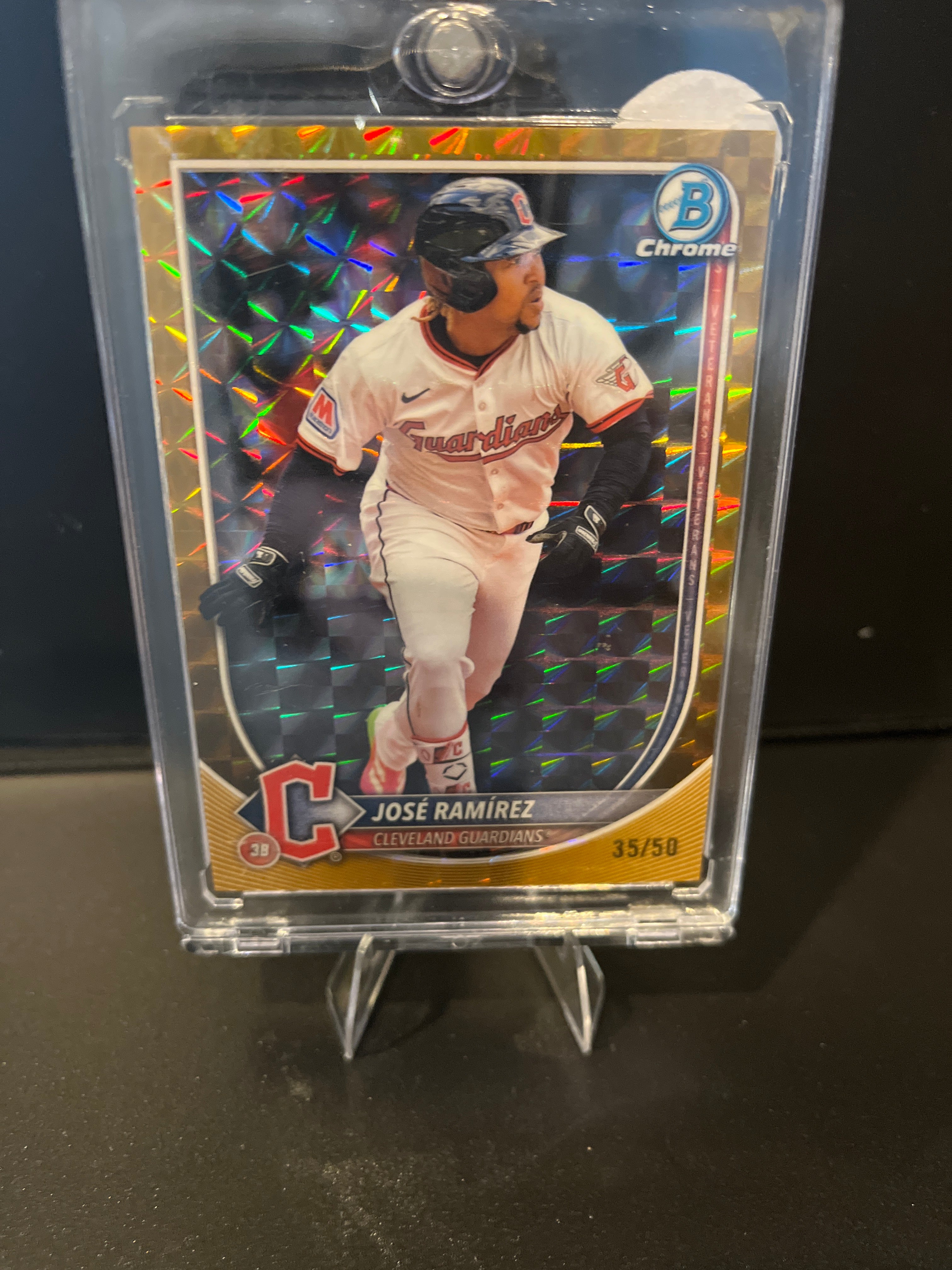 2025 Bowman Chrome José Ramirez Gold Mojo No. 21 35/50