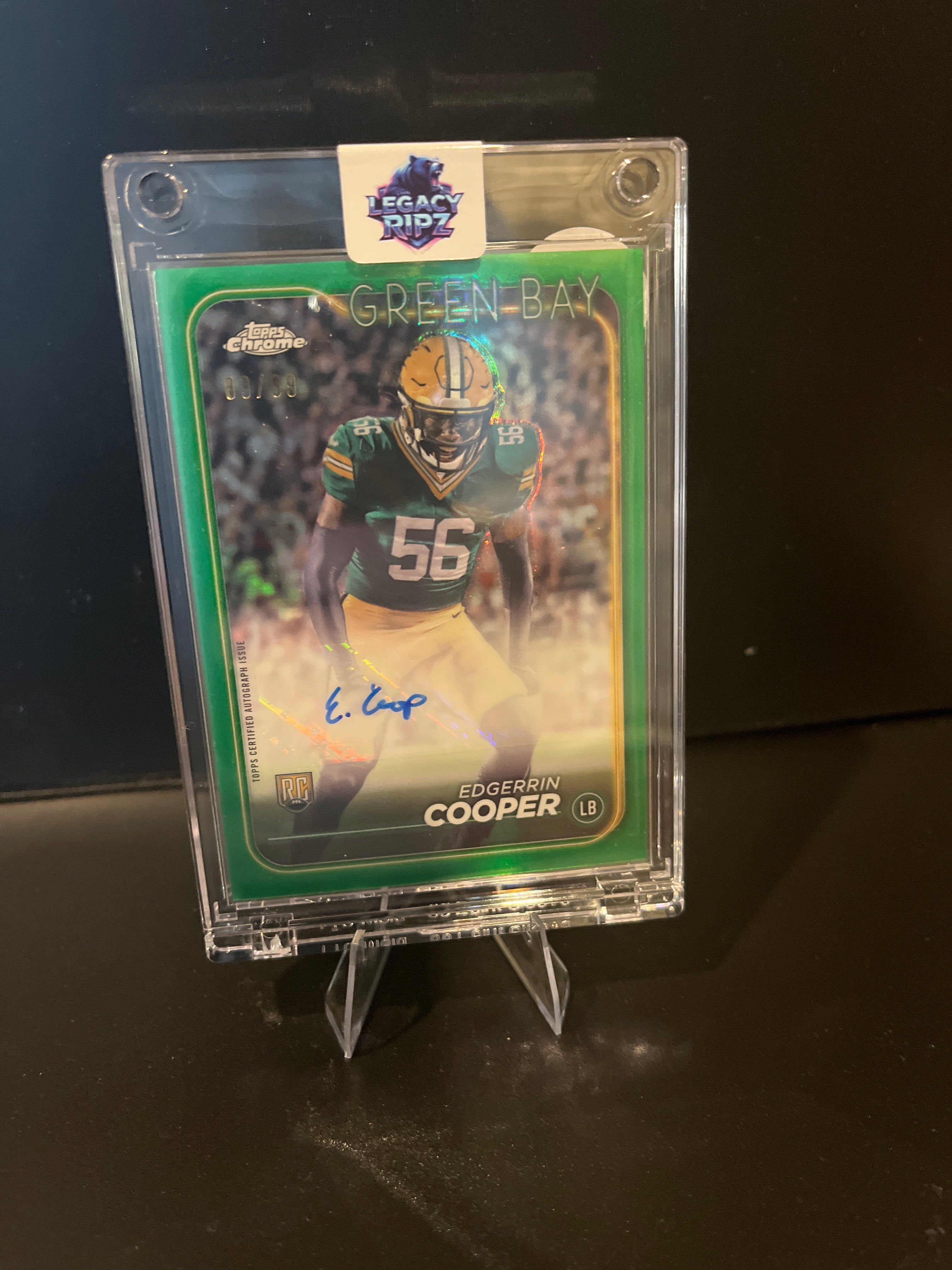 2024 Topps Chrome Edgerrin Cooper Green Autograph No. RA-ECO 89/99