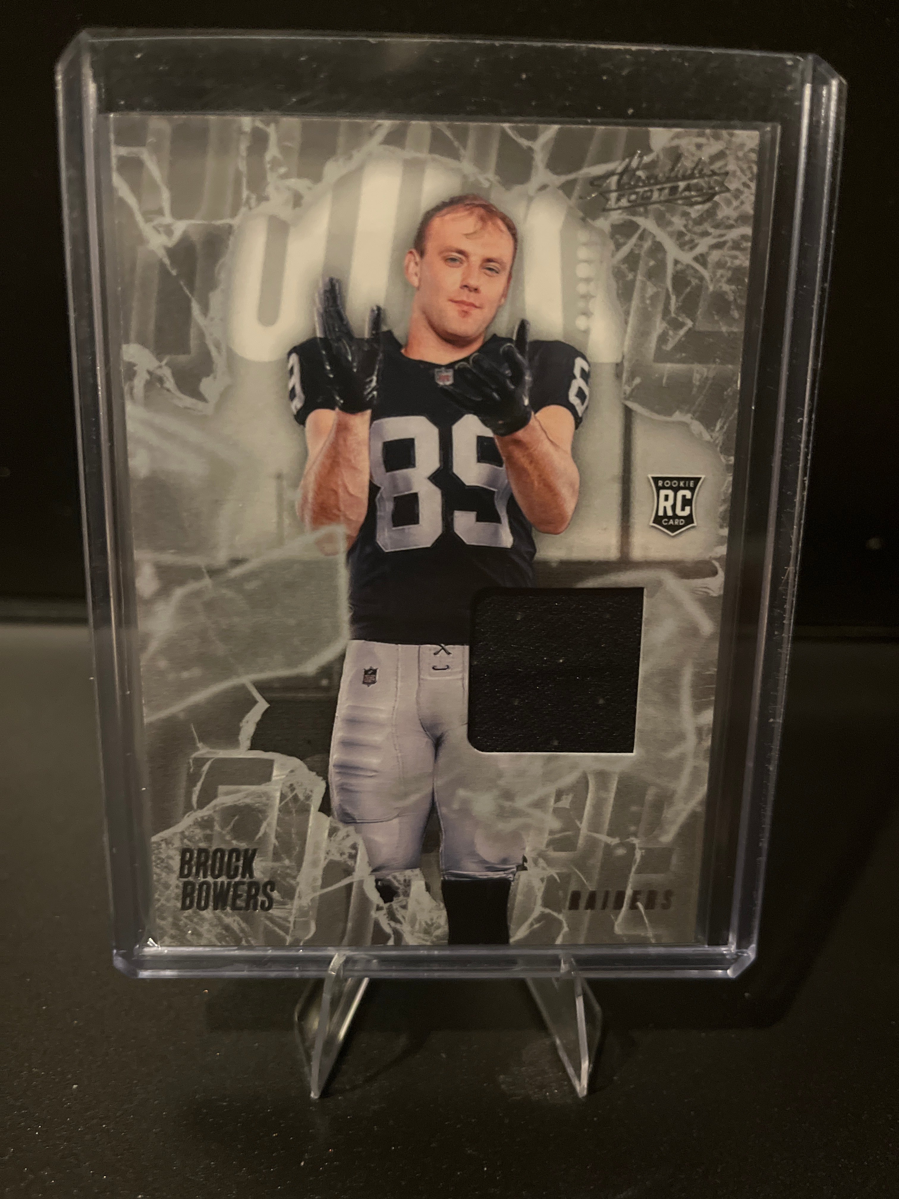 2024 Absolute Football Brock Bowers Rookie Force Patch No. RF-BBS
