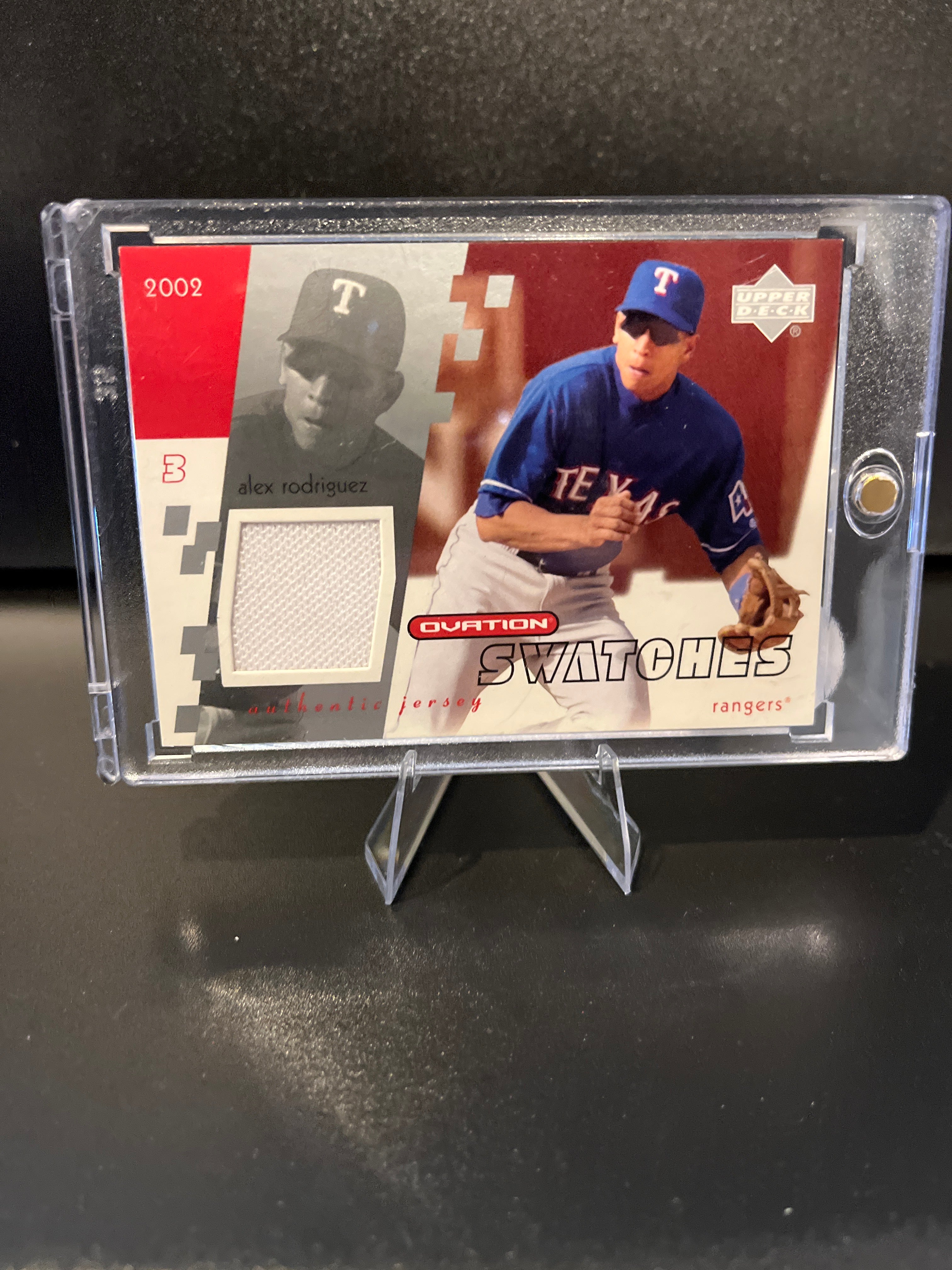 2002 Upper Deck Alex Rodriguez Ovation Swatches No. O-AR