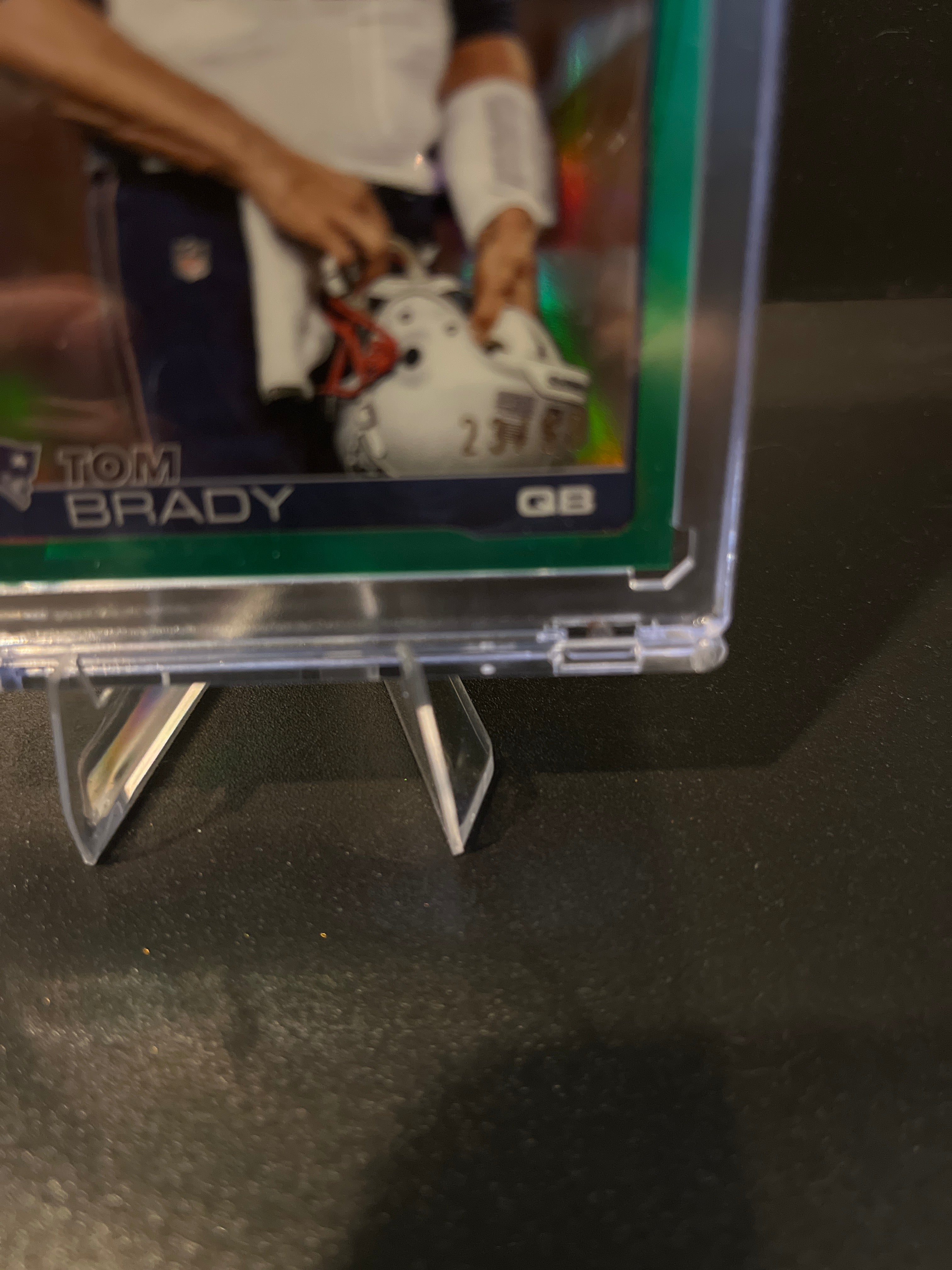 2025 Topps Chrome Football Tom Brady Image Variation Green Refractor No. 401 23/99