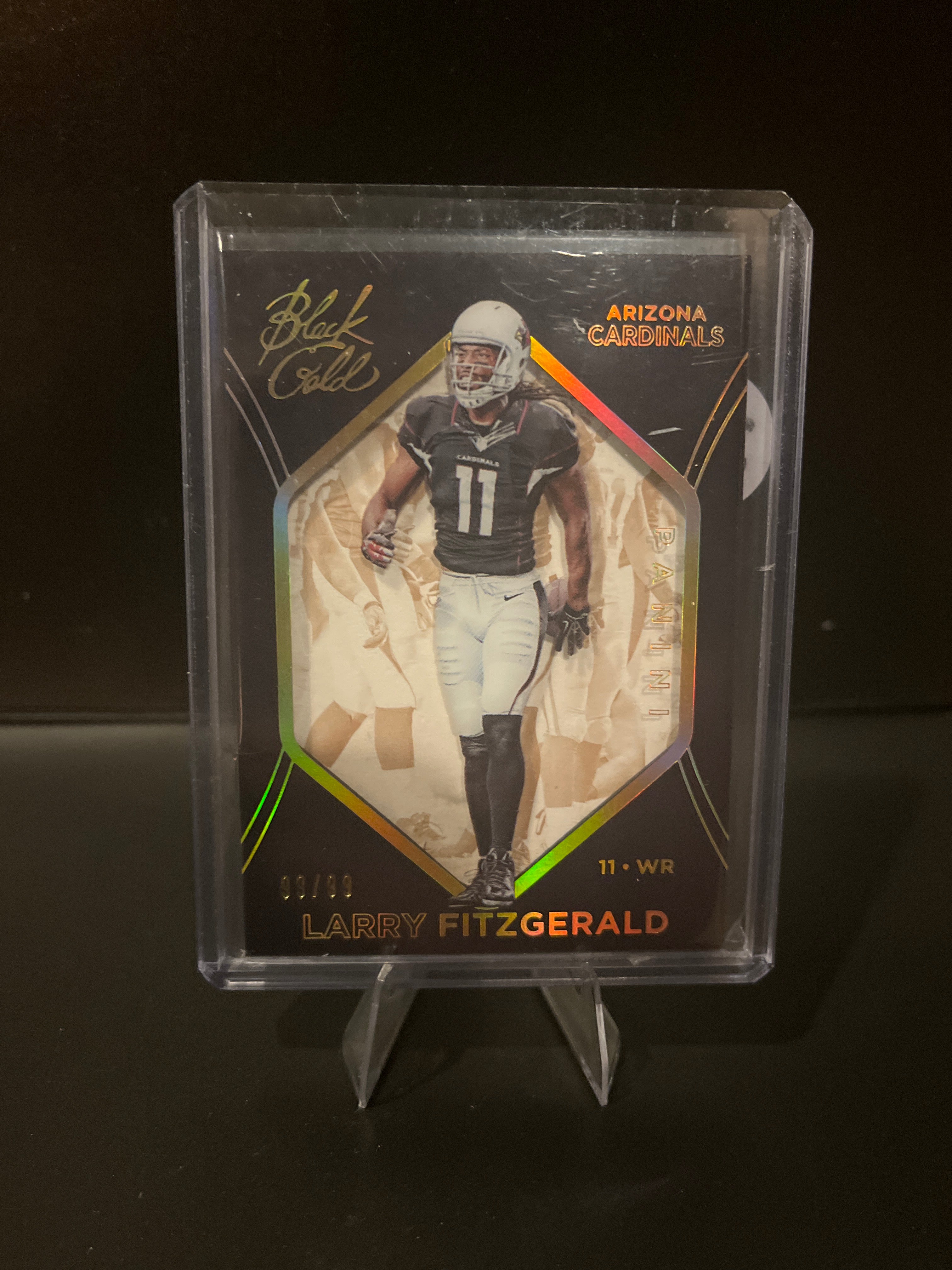 2914 Black Gold Football Larry Fitzgerald No. 27 99/99