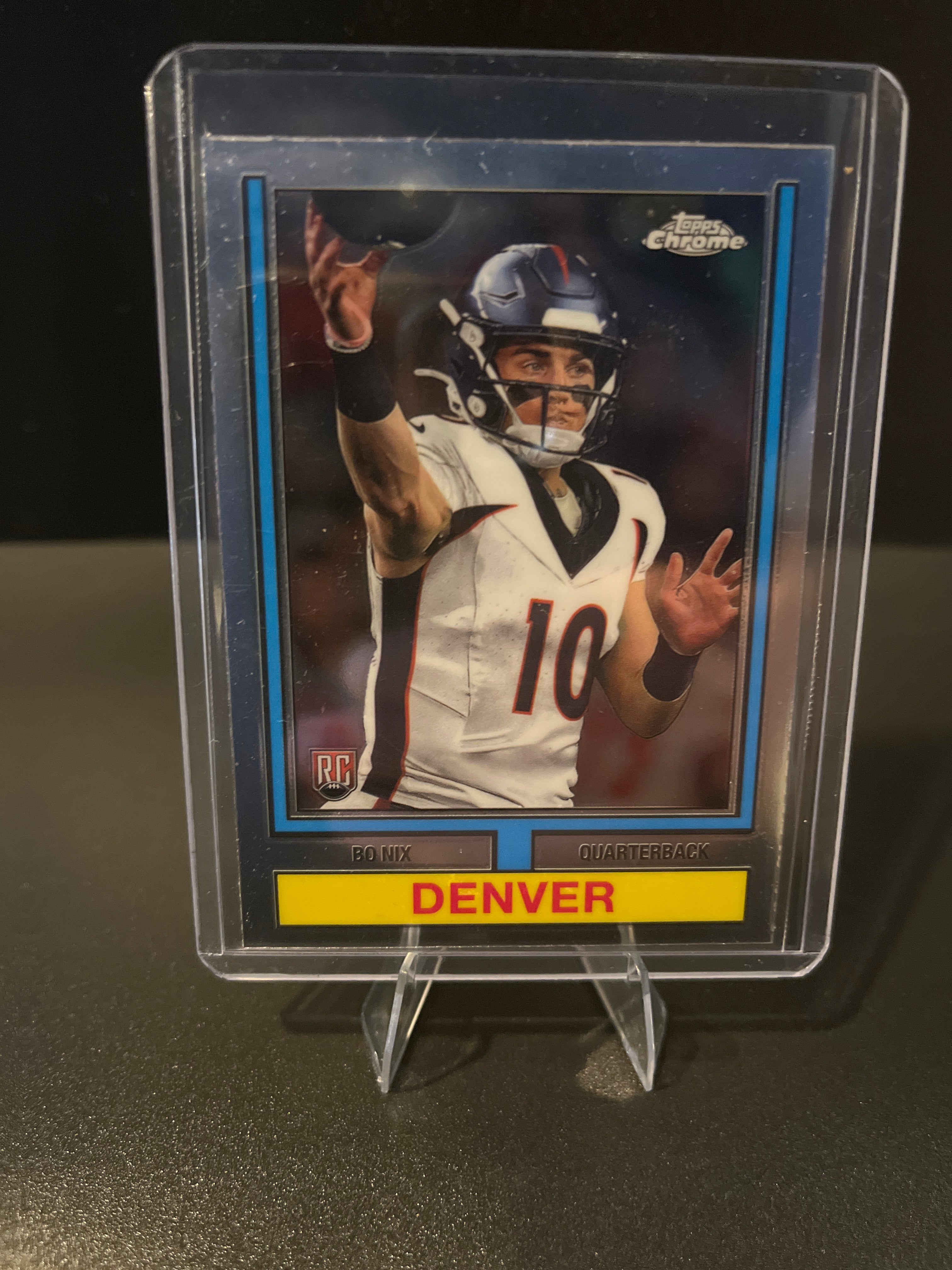 2024 Tops Chrome Bo Nix (RC) Topps 1974 No. 74TF-4