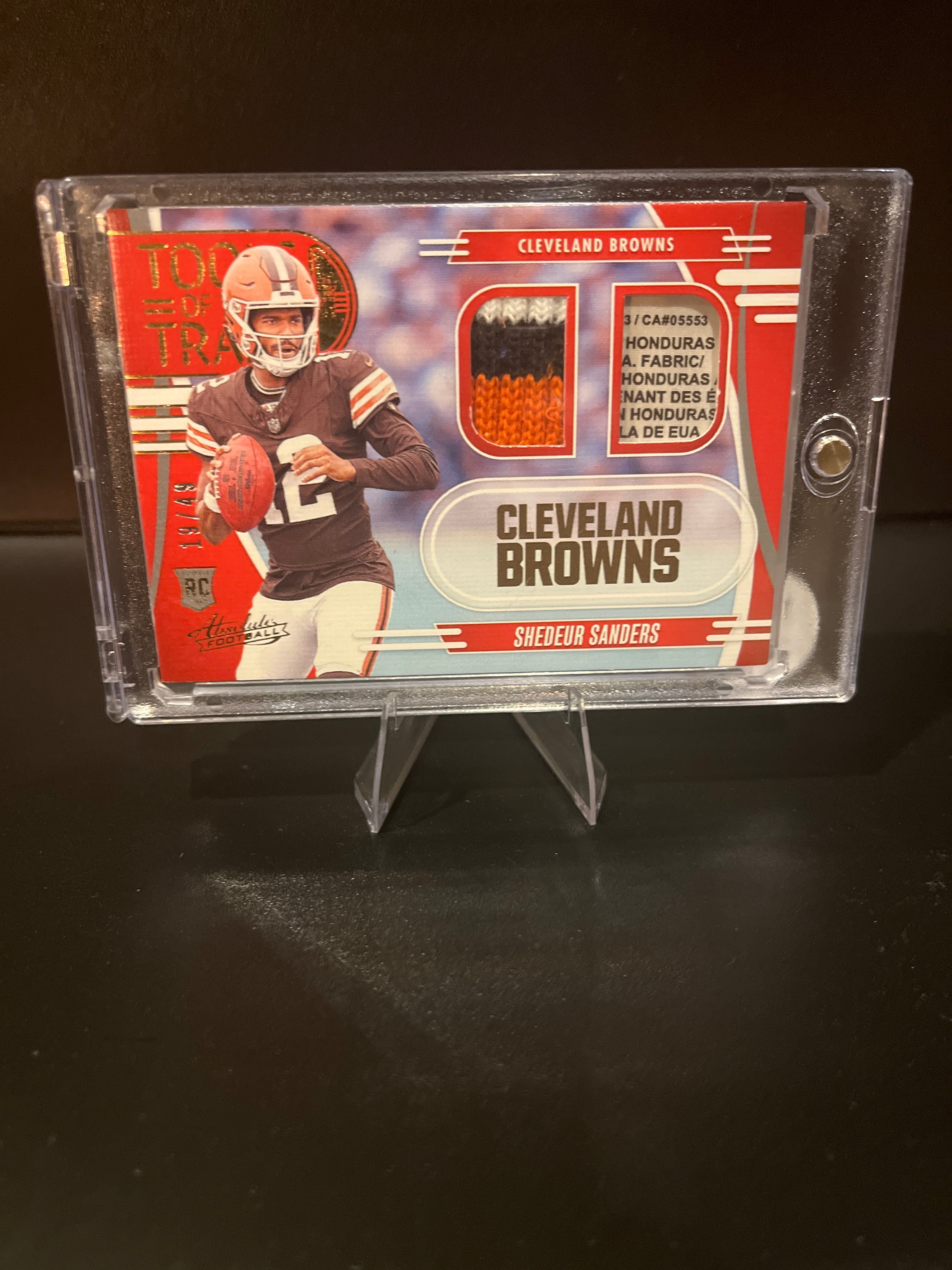 2025 Absolute Football Shedeur Sanders Tools of the Trade No. TTD-SSA 19/49