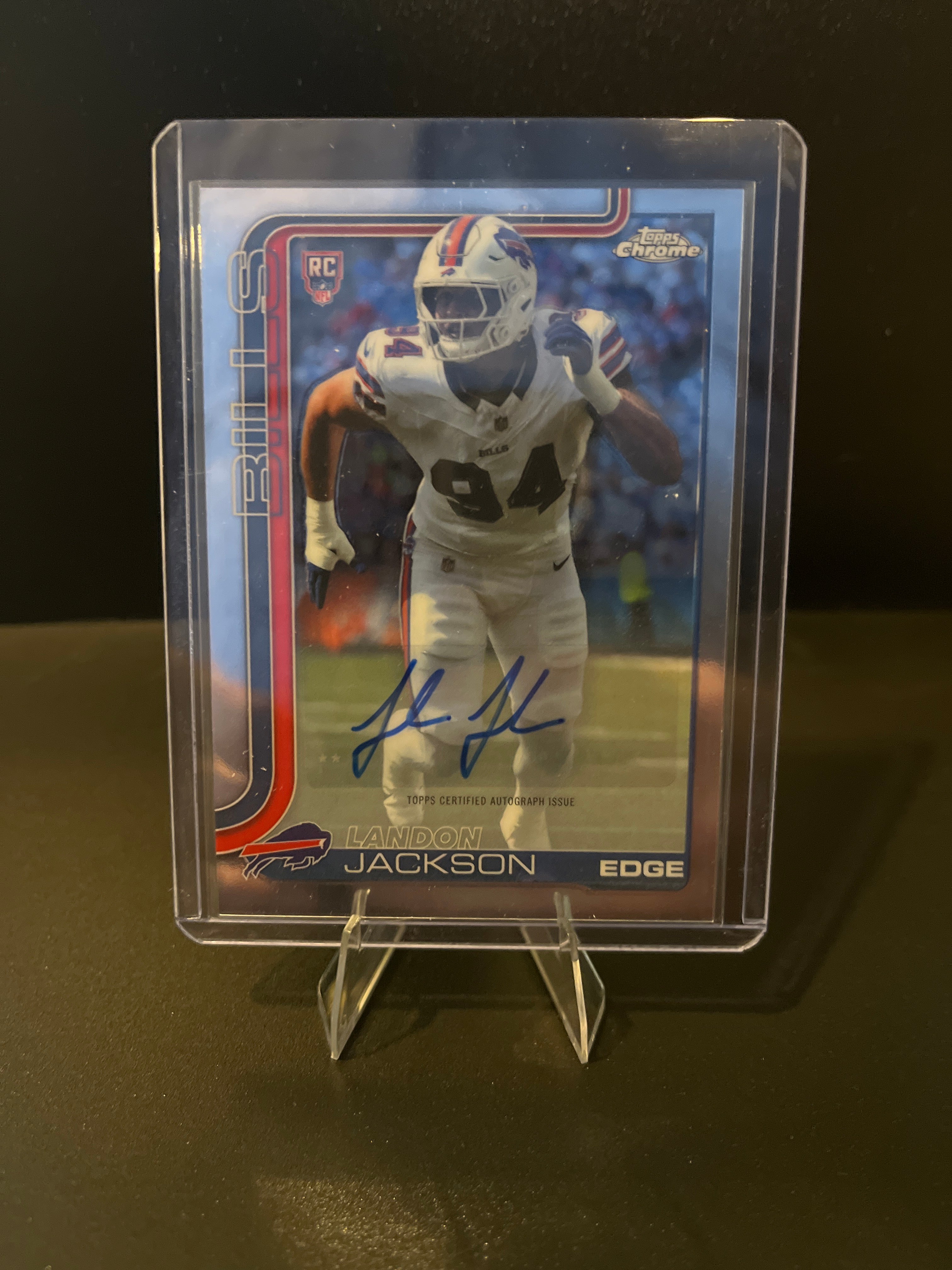 2025 Topps Chrome Football Landon Jackson Rookies Autograph Variation No. RA-LJ