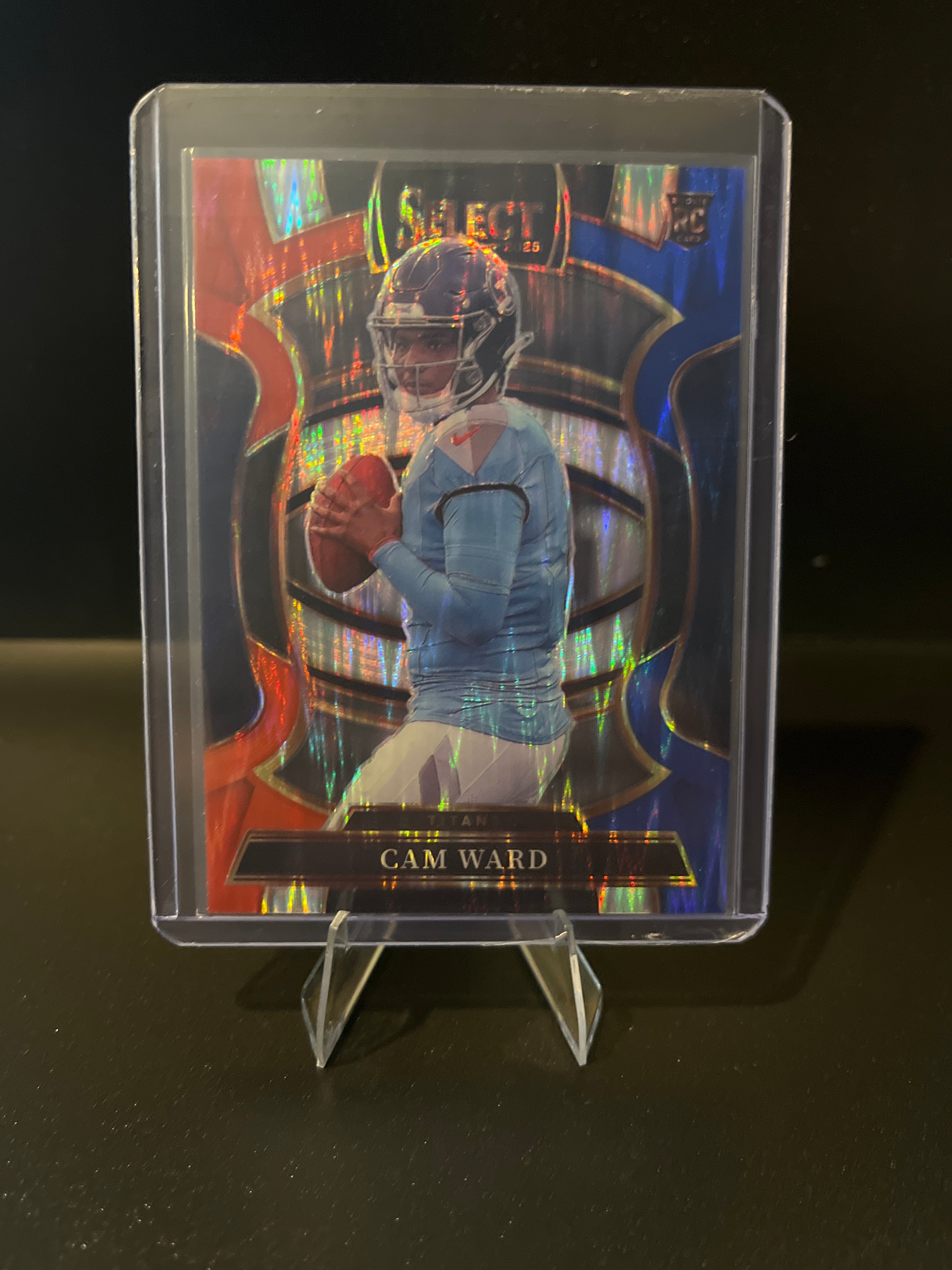 2025 Select Football Cam Ward (RC) Red and Blue Shock Prizm No. 26