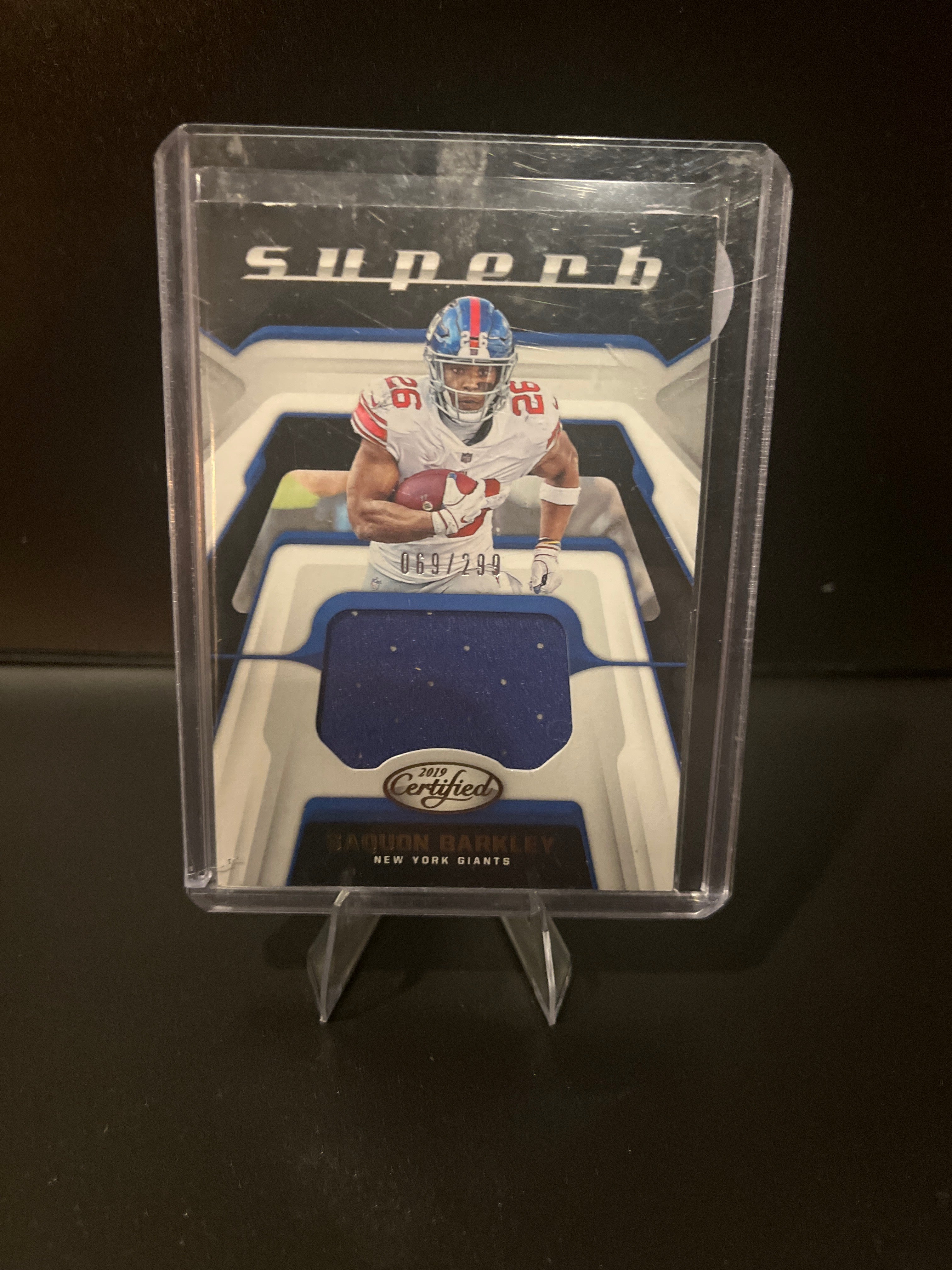 2019 Certified Football Saquon Barkley Superb No. SU-SB 069/299