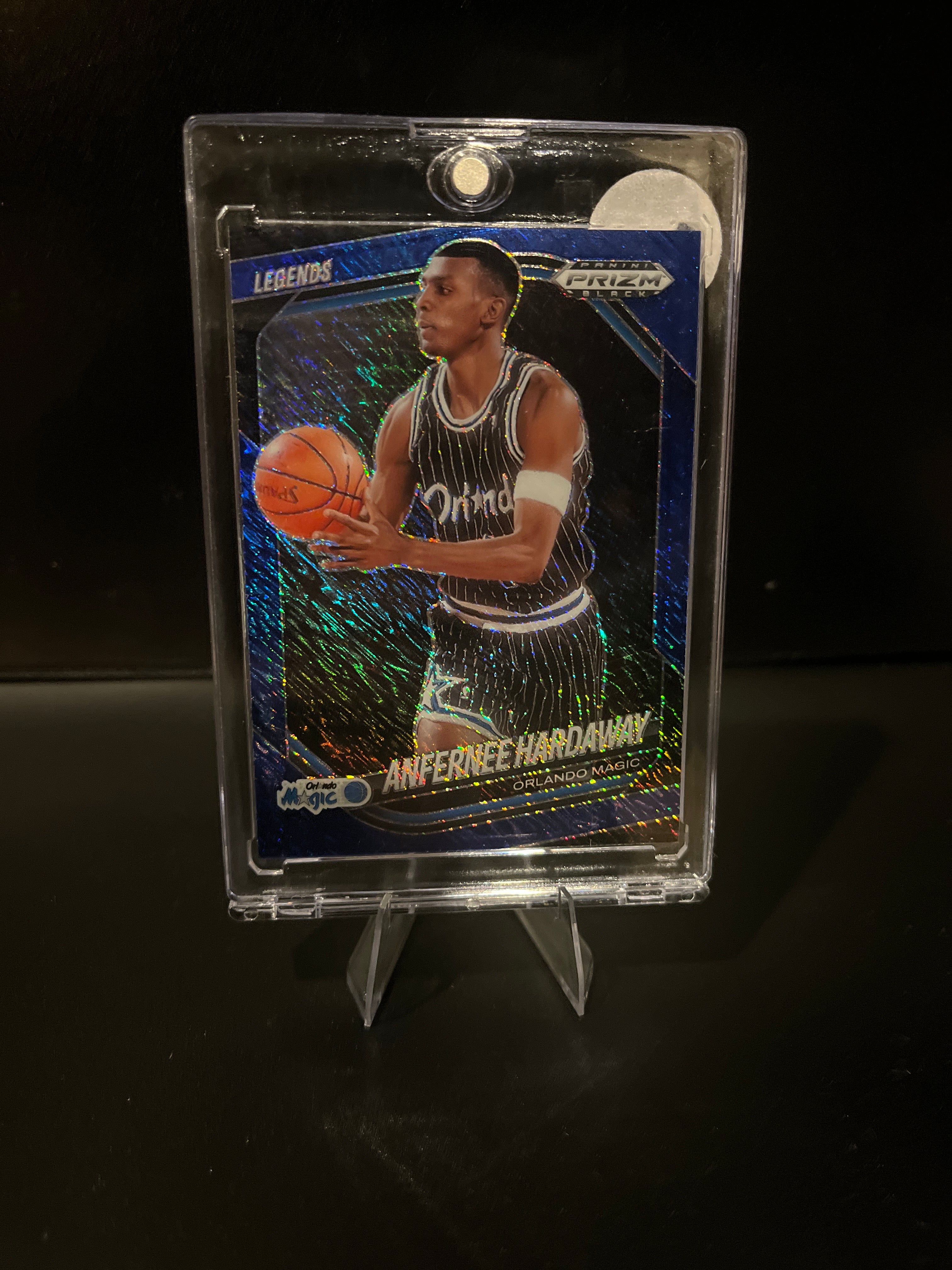 2024-2025 Prizm Black Basketball Anfernee Hardaway Blue Shimmer No. 277 32/35