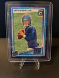 2025 Donruss Optic Football Jaxson Dart Purple Shock Prizm Rated Rookie No. 273