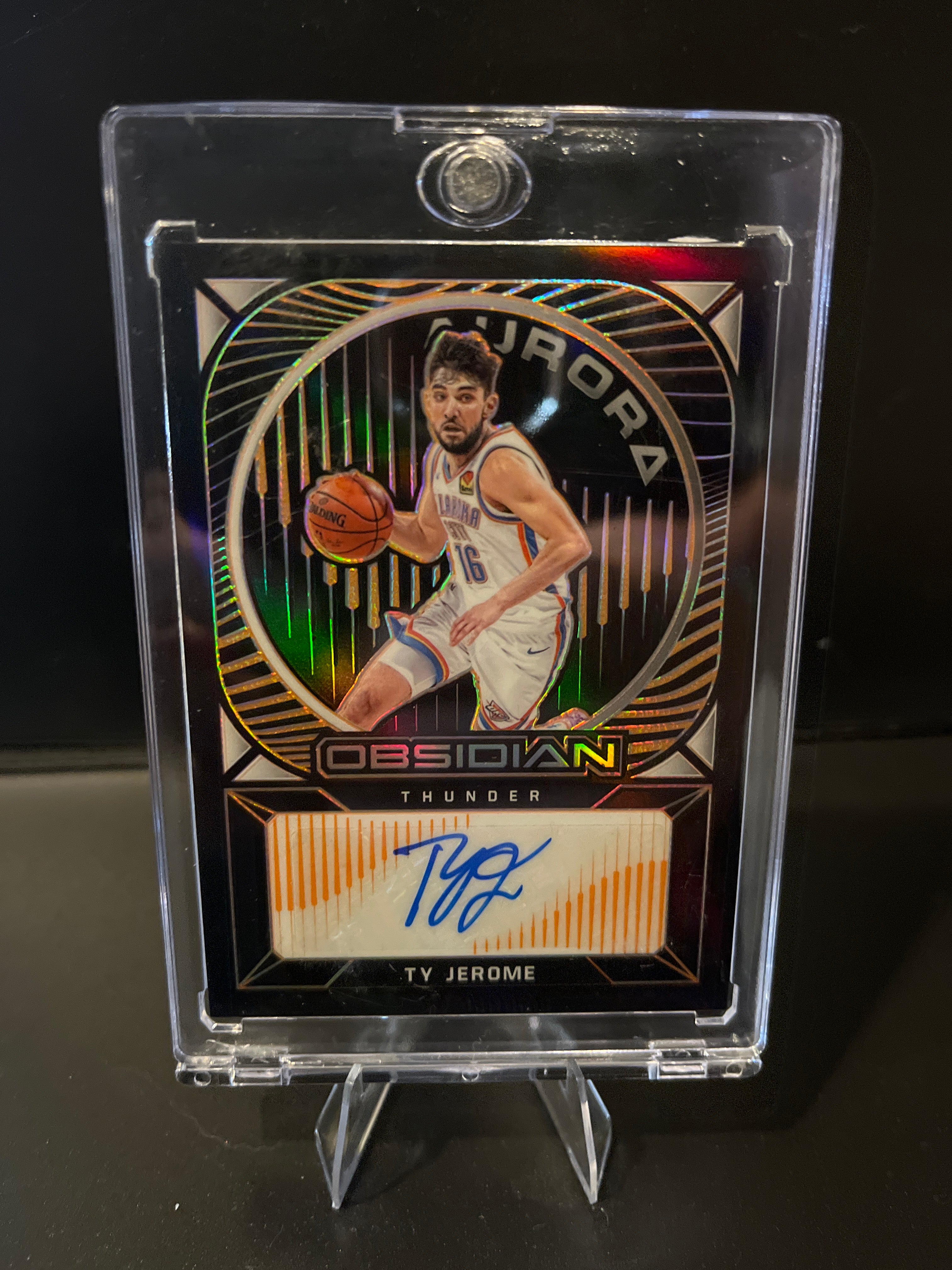 2020-2021 Obsidian Basketball Ty Jerome Aurora Autographs Electric Etch No. AU-TYJ 35/50