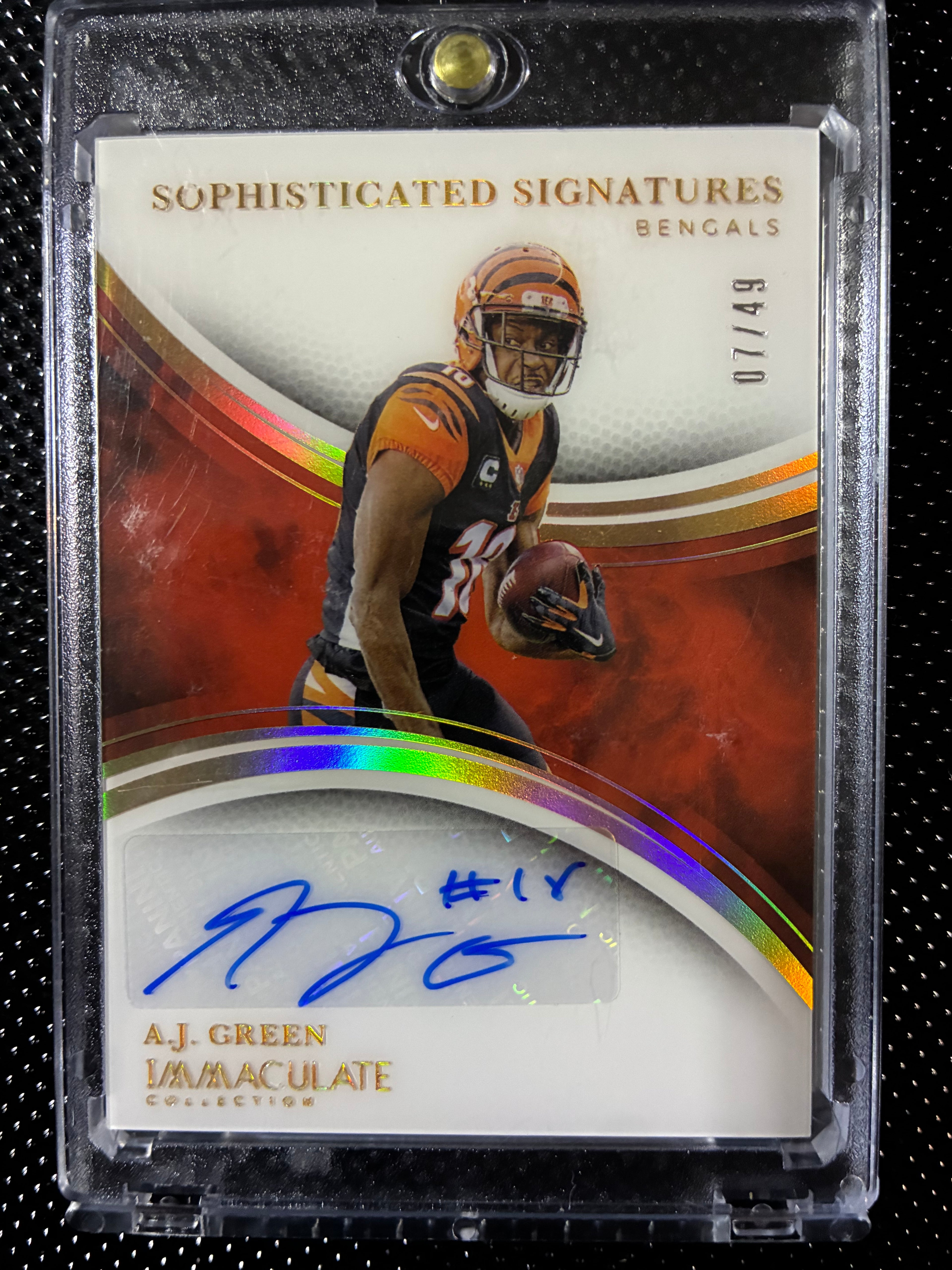2025 Immaculate Collection Football AJ Green Sophisticated Signatures No. SS-AJG 07/49
